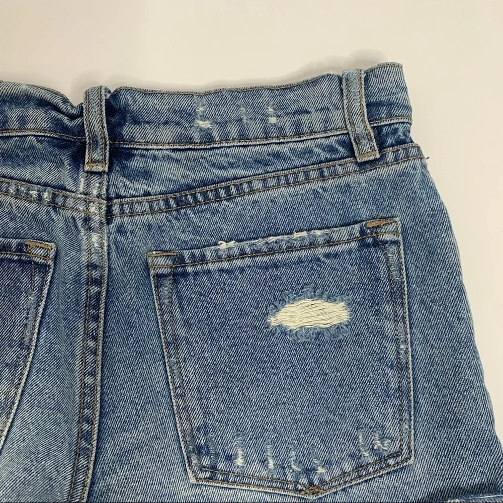 AllSaints Distressed Boyfriend Style Denim Shorts
